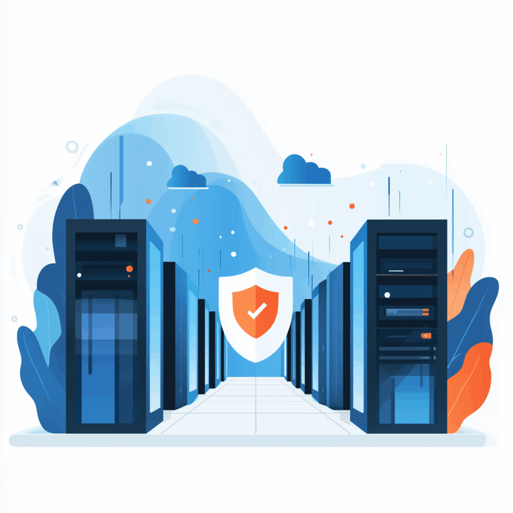 Das E-Medicus Serverzentrum hält die Daten sicher mit täglichen Backups und 24/7 Cyber Security.